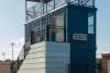 Stacked Pressbox over storage room, University of Maine in Orono, Maine